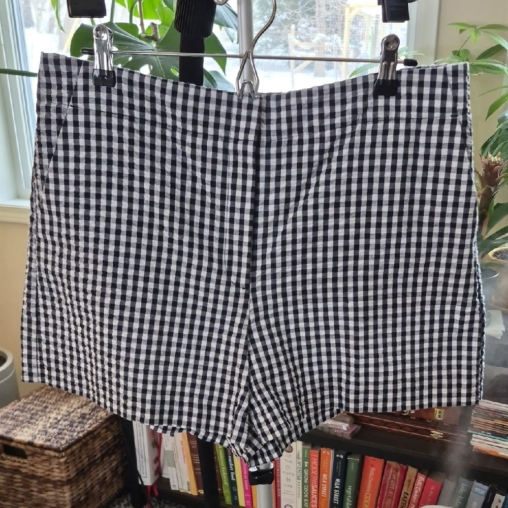 LOFT Gingham Black and White Women's Shorts